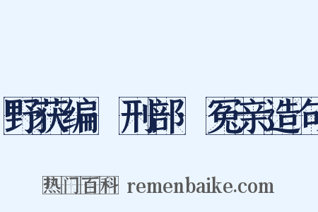 野获编·刑部·冤亲造句是什么意思的图片
